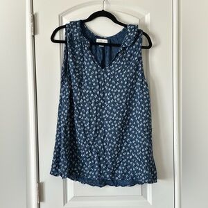Velvet Women's Blue Floral Top, size L
